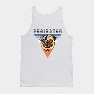 Pug Dog Robot Puginator Tank Top